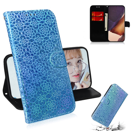 For Samsung Galaxy Note20 Ultra Solid Color Colorful Magnetic Buckle Horizontal Flip PU Leather Case with Holder & Card Slots & Wallet & Lanyard(Sky Blue)-garmade.com