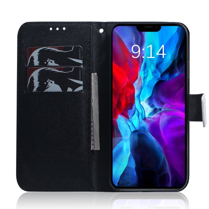 For iPhone 12 / 12 Pro Coloured Drawing Horizontal Flip Leather Case, with Holder & Card Slots & Wallet(Wolf and Dog)-garmade.com