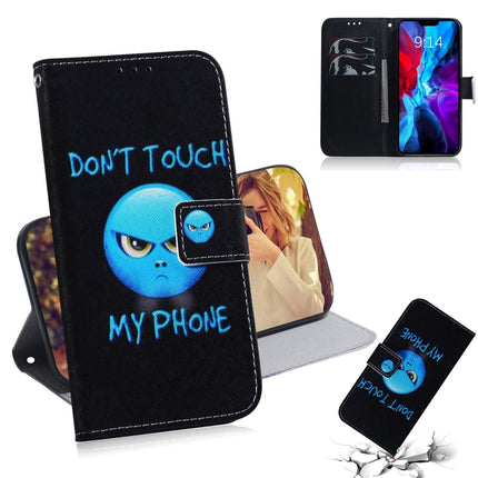 For iPhone 12 / 12 Pro Coloured Drawing Horizontal Flip Leather Case, with Holder & Card Slots & Wallet(Anger)-garmade.com