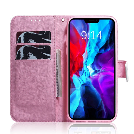 For iPhone 12 / 12 Pro Coloured Drawing Horizontal Flip Leather Case, with Holder & Card Slots & Wallet(Magnolia Flower)-garmade.com