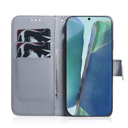 For Samsung Galaxy Note 20 Coloured Drawing Horizontal Flip Leather Case, with Holder & Card Slots & Wallet(White Wolf)-garmade.com