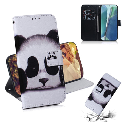 For Samsung Galaxy Note 20 Coloured Drawing Horizontal Flip Leather Case, with Holder & Card Slots & Wallet(Panda)-garmade.com