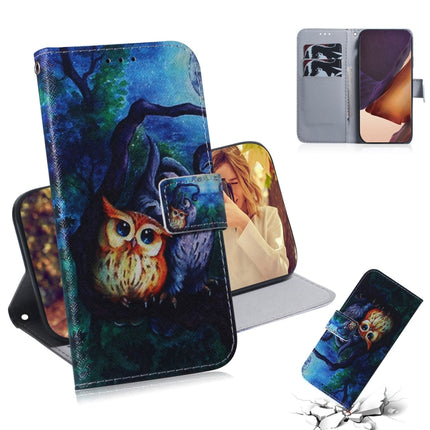 For Samsung Galaxy Note 20 Ultra Coloured Drawing Horizontal Flip Leather Case, with Holder & Card Slots & Wallet(Oil Painting Owl)-garmade.com