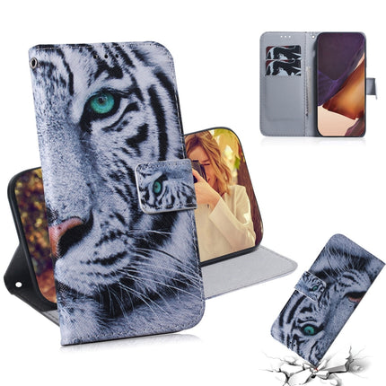 For Samsung Galaxy Note 20 Ultra Coloured Drawing Horizontal Flip Leather Case, with Holder & Card Slots & Wallet(Tiger)-garmade.com