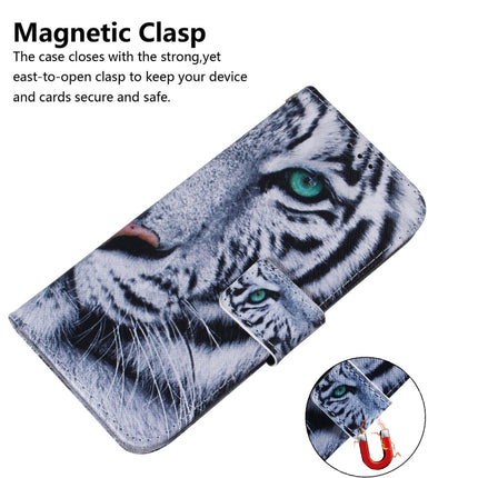 For Samsung Galaxy Note 20 Ultra Coloured Drawing Horizontal Flip Leather Case, with Holder & Card Slots & Wallet(Tiger)-garmade.com