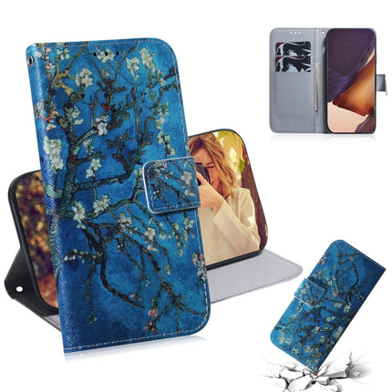 For Samsung Galaxy Note 20 Ultra Coloured Drawing Horizontal Flip Leather Case, with Holder & Card Slots & Wallet(Apricot Flower)-garmade.com