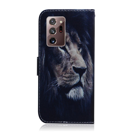 For Samsung Galaxy Note 20 Ultra Coloured Drawing Horizontal Flip Leather Case, with Holder & Card Slots & Wallet(Lion)-garmade.com