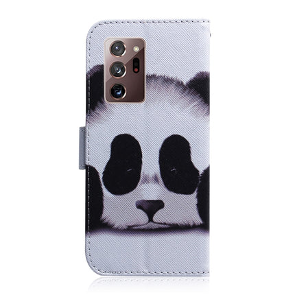 For Samsung Galaxy Note 20 Ultra Coloured Drawing Horizontal Flip Leather Case, with Holder & Card Slots & Wallet(Panda)-garmade.com