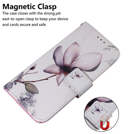 For Samsung Galaxy Note 20 Ultra Coloured Drawing Horizontal Flip Leather Case, with Holder & Card Slots & Wallet(Magnolia Flower)-garmade.com