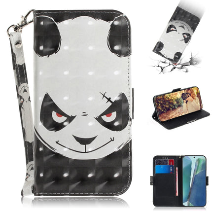 For Samsung Galaxy Note20 3D Colored Drawing Horizontal Flip Leather Case with Holder & Card Slots & Wallet & Lanyard(Angry Bear)-garmade.com