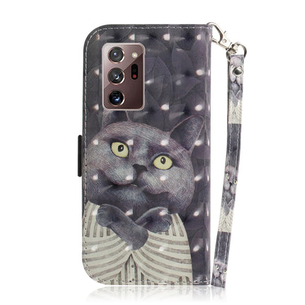 For Samsung Galaxy Note20 Ultra 3D Colored Drawing Horizontal Flip Leather Case with Holder & Card Slots & Wallet & Lanyard(Hug Cat)-garmade.com