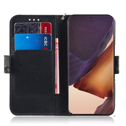 For Samsung Galaxy Note20 Ultra 3D Colored Drawing Horizontal Flip Leather Case with Holder & Card Slots & Wallet & Lanyard(Peacock Wreath)-garmade.com