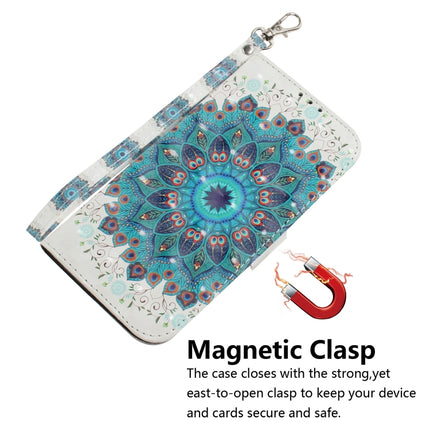 For Samsung Galaxy Note20 Ultra 3D Colored Drawing Horizontal Flip Leather Case with Holder & Card Slots & Wallet & Lanyard(Peacock Wreath)-garmade.com