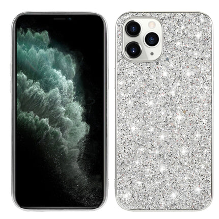 For iPhone 12 Pro Max Glitter Powder Shockproof TPU Protective Case(Silver)-garmade.com