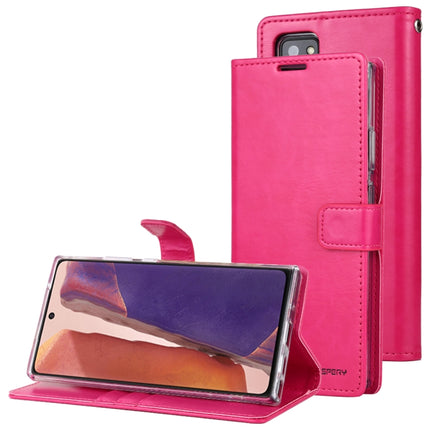 For Samsung Galaxy Note20 GOOSPERY BLUE MOON Crazy Horse Texture Horizontal Flip Leather Case With Bracket & Card Slot & Wallet(Rose Red)-garmade.com