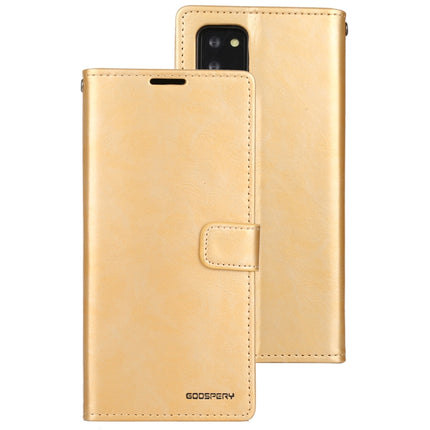 For Samsung Galaxy Note20 GOOSPERY BLUE MOON Crazy Horse Texture Horizontal Flip Leather Case With Bracket & Card Slot & Wallet(Gold)-garmade.com