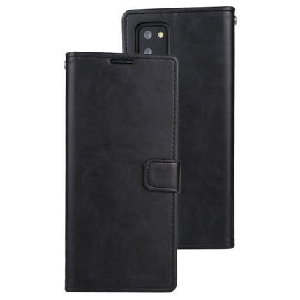 For Samsung Galaxy Note20 GOOSPERY BLUE MOON Crazy Horse Texture Horizontal Flip Leather Case With Bracket & Card Slot & Wallet(Black)-garmade.com
