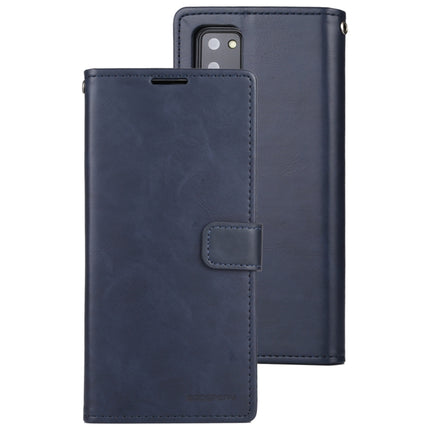 For Samsung Galaxy Note20 GOOSPERY BLUE MOON Crazy Horse Texture Horizontal Flip Leather Case With Bracket & Card Slot & Wallet(Navy Blue)-garmade.com