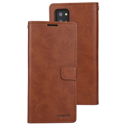 For Samsung Galaxy Note20 Ultra GOOSPERY BLUE MOON Crazy Horse Texture Horizontal Flip Leather Case With Bracket & Card Slot & Wallet(Brown)-garmade.com