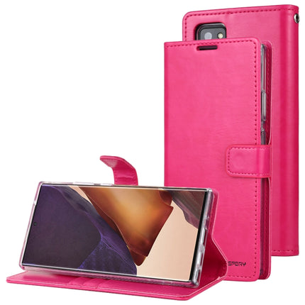 For Samsung Galaxy Note20 Ultra GOOSPERY BLUE MOON Crazy Horse Texture Horizontal Flip Leather Case With Bracket & Card Slot & Wallet(Rose Red)-garmade.com