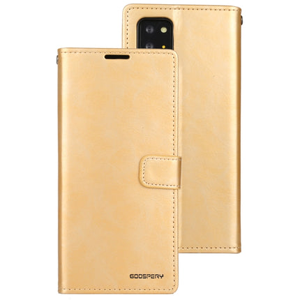 For Samsung Galaxy Note20 Ultra GOOSPERY BLUE MOON Crazy Horse Texture Horizontal Flip Leather Case With Bracket & Card Slot & Wallet(Gold)-garmade.com