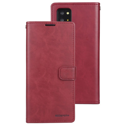 For Samsung Galaxy Note20 Ultra GOOSPERY BLUE MOON Crazy Horse Texture Horizontal Flip Leather Case With Bracket & Card Slot & Wallet(Wine Red)-garmade.com