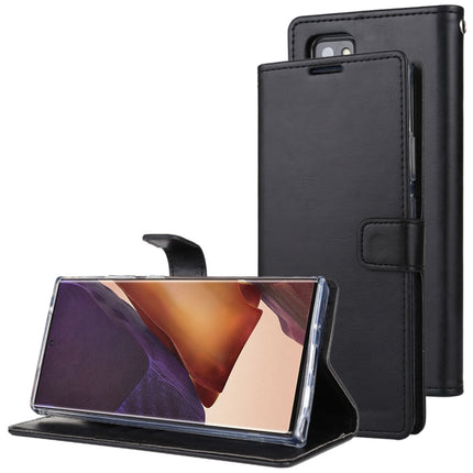 For Samsung Galaxy Note20 Ultra GOOSPERY BLUE MOON Crazy Horse Texture Horizontal Flip Leather Case With Bracket & Card Slot & Wallet(Black)-garmade.com