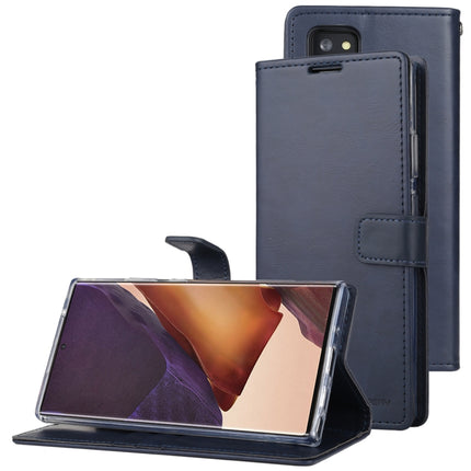 For Samsung Galaxy Note20 Ultra GOOSPERY BLUE MOON Crazy Horse Texture Horizontal Flip Leather Case With Bracket & Card Slot & Wallet(Navy Blue)-garmade.com