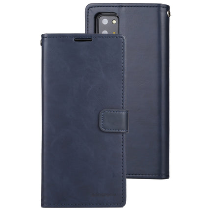 For Samsung Galaxy Note20 Ultra GOOSPERY BLUE MOON Crazy Horse Texture Horizontal Flip Leather Case With Bracket & Card Slot & Wallet(Navy Blue)-garmade.com