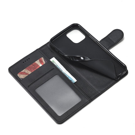 For iPhone 12 mini LC.IMEEKE Calf Texture Horizontal Flip Leather Case with Holder & Card Slots & Wallet(Black)-garmade.com