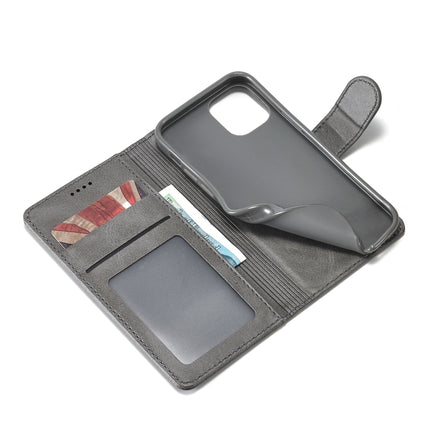 For iPhone 12 mini LC.IMEEKE Calf Texture Horizontal Flip Leather Case with Holder & Card Slots & Wallet(Grey)-garmade.com