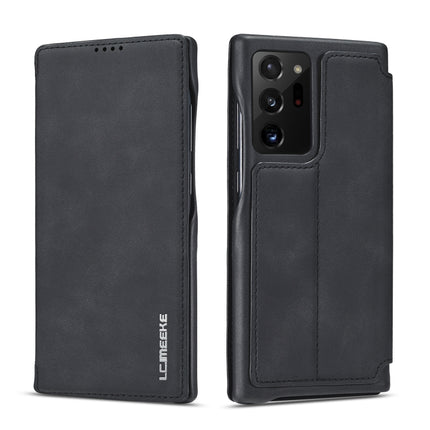 For Samsung Galaxy Note20 Ultra LC.IMEEKE Hon Ancient Series Horizontal Flip Leather Case with Holder & Card Slot(Black)-garmade.com