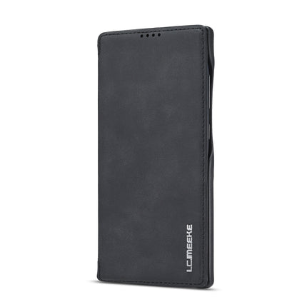 For Samsung Galaxy Note20 Ultra LC.IMEEKE Hon Ancient Series Horizontal Flip Leather Case with Holder & Card Slot(Black)-garmade.com