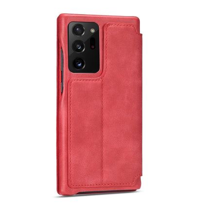 For Samsung Galaxy Note20 Ultra LC.IMEEKE Hon Ancient Series Horizontal Flip Leather Case with Holder & Card Slot(Red)-garmade.com