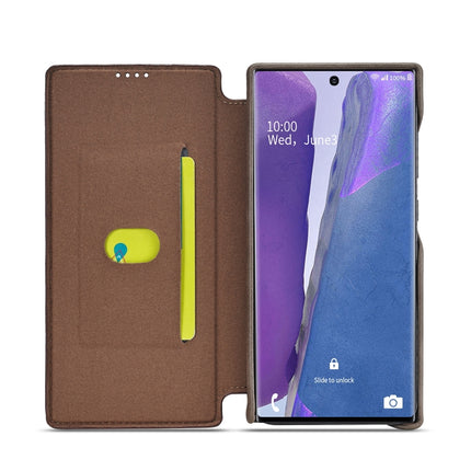 For Samsung Galaxy Note20 Ultra LC.IMEEKE Hon Ancient Series Horizontal Flip Leather Case with Holder & Card Slot(Coffee)-garmade.com