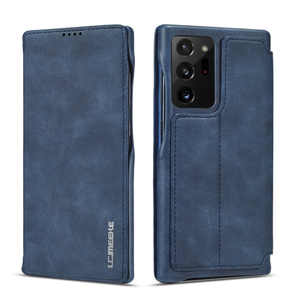 For Samsung Galaxy Note20 Ultra LC.IMEEKE Hon Ancient Series Horizontal Flip Leather Case with Holder & Card Slot(Blue)-garmade.com