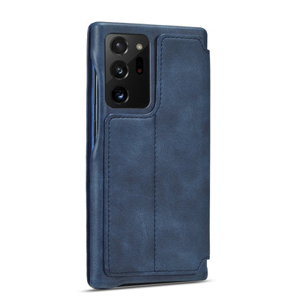 For Samsung Galaxy Note20 Ultra LC.IMEEKE Hon Ancient Series Horizontal Flip Leather Case with Holder & Card Slot(Blue)-garmade.com