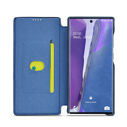 For Samsung Galaxy Note20 Ultra LC.IMEEKE Hon Ancient Series Horizontal Flip Leather Case with Holder & Card Slot(Blue)-garmade.com