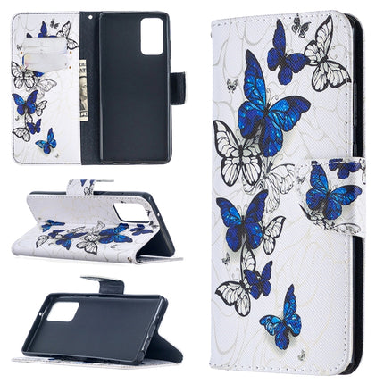 For Samsung Galaxy Note20 Colored Drawing Pattern Horizontal Flip Leather Case with Holder & Card Slots & Wallet(Butterflies)-garmade.com