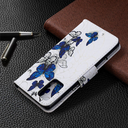 For Samsung Galaxy Note20 Colored Drawing Pattern Horizontal Flip Leather Case with Holder & Card Slots & Wallet(Butterflies)-garmade.com