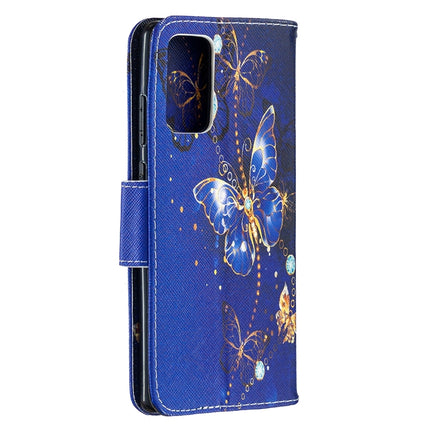 For Samsung Galaxy Note20 Colored Drawing Pattern Horizontal Flip Leather Case with Holder & Card Slots & Wallet(Purple Butterfly)-garmade.com