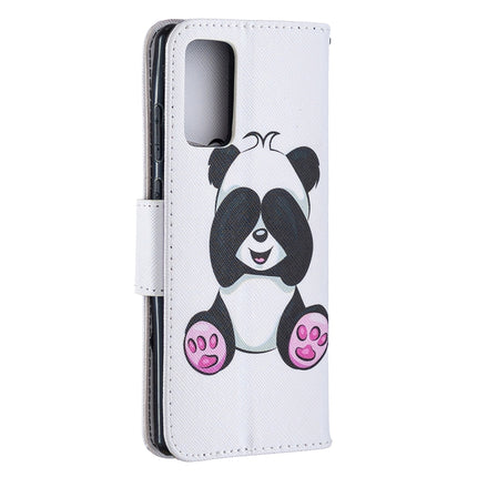 For Samsung Galaxy Note20 Colored Drawing Pattern Horizontal Flip Leather Case with Holder & Card Slots & Wallet(Panda)-garmade.com