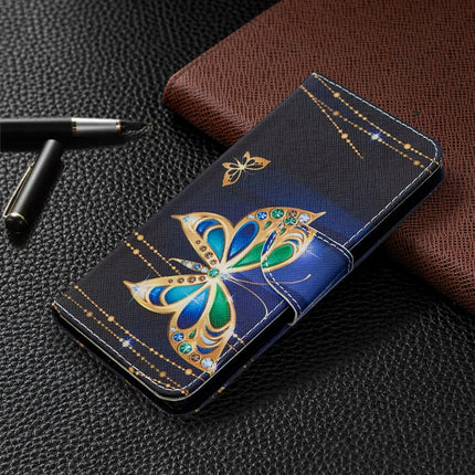 For Samsung Galaxy Note20 Colored Drawing Pattern Horizontal Flip Leather Case with Holder & Card Slots & Wallet(Big Butterfly)-garmade.com