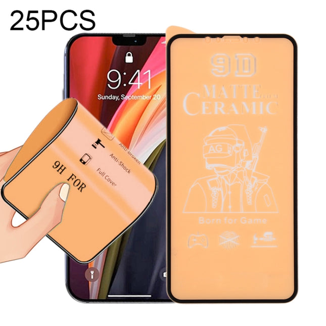 For iPhone 12 / 12 Pro 25 PCS 9D Full Screen Full Glue Frosted Ceramic Film-garmade.com