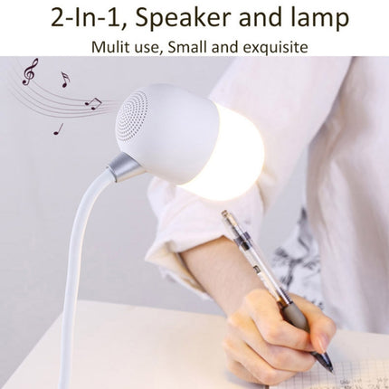 L4 Multifunctional Wireless Charging LED Desk Lamp with Bluetooth 5.0 Speaker(White)-garmade.com