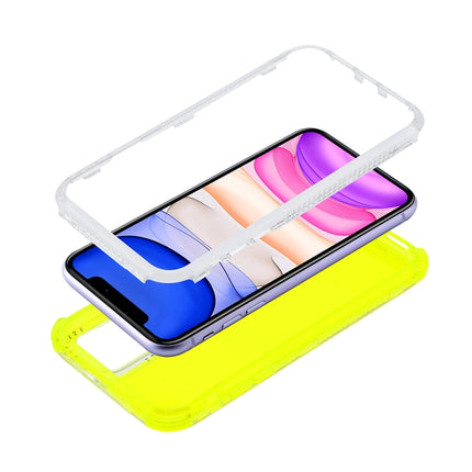 For iPhone 12 mini 3 In 1 Dreamland PC + TPU Solid Color Transparent Border Protective Case(Yellow)-garmade.com