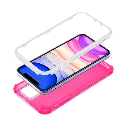 For iPhone 12 mini 3 In 1 Dreamland PC + TPU Solid Color Transparent Border Protective Case(Pink)-garmade.com