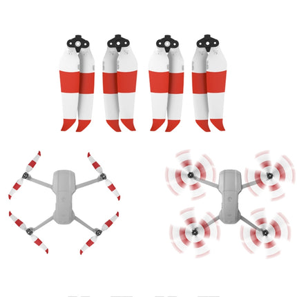 2 Pairs Sunnylife 7238F-2C For DJI Mavic Air 2 Double-sided Two-color Low Noise Quick-release Propellers(Red White)-garmade.com