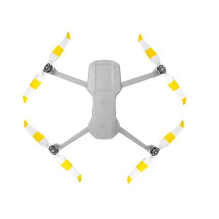 2 Pairs Sunnylife 7238F-2C For DJI Mavic Air 2 Double-sided Two-color Low Noise Quick-release Propellers(Yellow White)-garmade.com