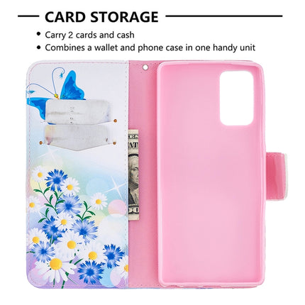 For Samsung Galaxy Note 20 Colored Drawing Pattern Horizontal Flip Leather Case with Holder & Card Slots & Wallet(Butterfly Love)-garmade.com